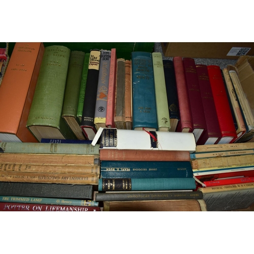 501 - FIVE BOXES OF ANTIQUARIAN BOOKS, containing over 100 titles including four C.S. Lewis titles The Scr... 