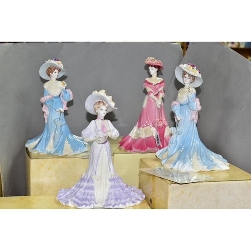 502 - FOUR COALPORT LIMITED EDITION FIGURINES FROM THE 'HIGH SOCIETY COLLECTION', comprising 'Lady Sara' 3... 