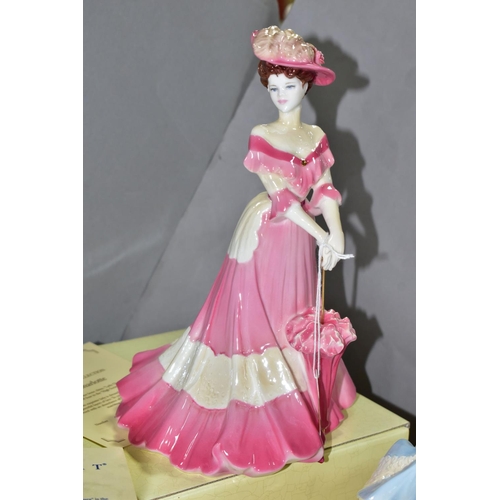 502 - FOUR COALPORT LIMITED EDITION FIGURINES FROM THE 'HIGH SOCIETY COLLECTION', comprising 'Lady Sara' 3... 