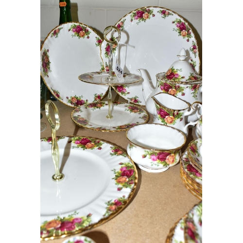 524 - A GROUP OF ROYAL ALBERT 'OLD COUNTRY ROSES' PATTERN TEA WARES, comprising one rectangle sandwich pla... 