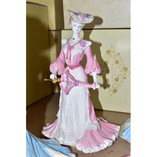 532 - FOUR BOXED COALPORT FIGURINES, comprising High Society Collection, limited edition figurines: Lady C... 