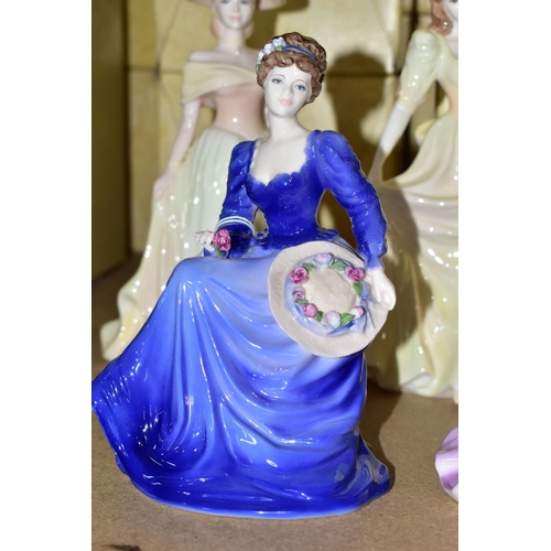 533 - FIVE BOXED COALPORT LADIES OF FASHION FIGURINES, comprising Harriet, Rosemary - an exclusive to Expr... 