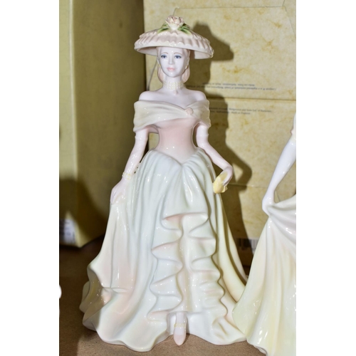 533 - FIVE BOXED COALPORT LADIES OF FASHION FIGURINES, comprising Harriet, Rosemary - an exclusive to Expr... 