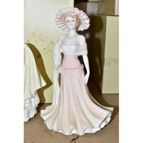 533 - FIVE BOXED COALPORT LADIES OF FASHION FIGURINES, comprising Harriet, Rosemary - an exclusive to Expr... 