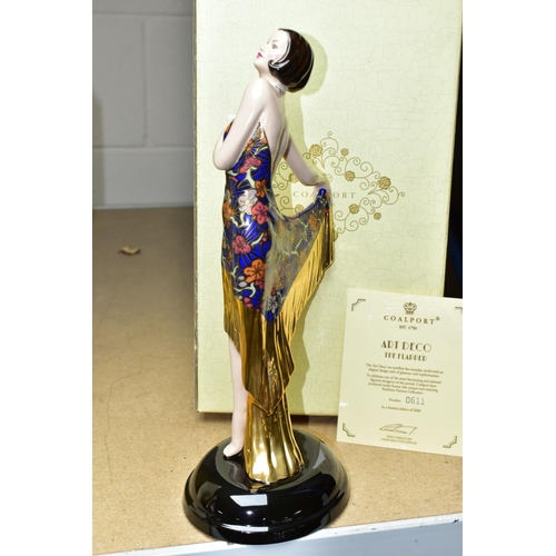 539 - A BOXED COALPORT 'THE FLAPPER' FIGURINE, from the 'Kathleen Parsons Art Deco Collection', limited ed... 