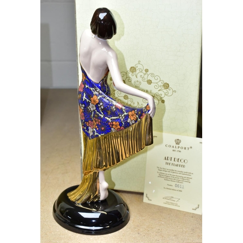 539 - A BOXED COALPORT 'THE FLAPPER' FIGURINE, from the 'Kathleen Parsons Art Deco Collection', limited ed... 