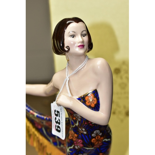 539 - A BOXED COALPORT 'THE FLAPPER' FIGURINE, from the 'Kathleen Parsons Art Deco Collection', limited ed... 