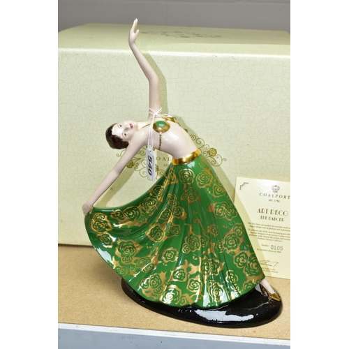 540 - A BOXED COALPORT 'THE DANCER' FIGURINE, from the 'Kathleen Parsons Art Deco Collection', limited edi... 