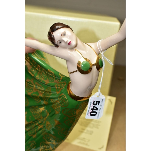 540 - A BOXED COALPORT 'THE DANCER' FIGURINE, from the 'Kathleen Parsons Art Deco Collection', limited edi... 