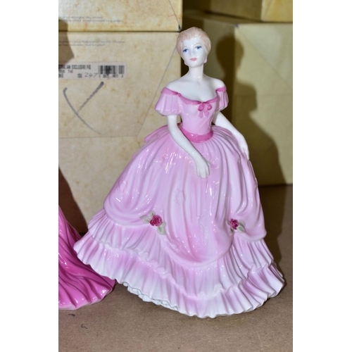 544 - FIVE BOXED COALPORT AUSTRALIAN EXCLUSIVE FIGURINES,  limited editions, comprising Joy 178/1000, Marg... 