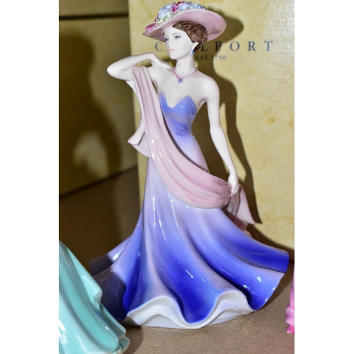 544 - FIVE BOXED COALPORT AUSTRALIAN EXCLUSIVE FIGURINES,  limited editions, comprising Joy 178/1000, Marg... 