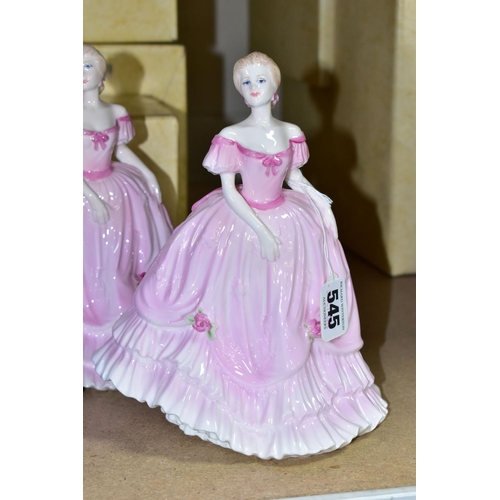 545 - FIVE BOXED COALPORT AUSTRALIAN EXCLUSIVE FIGURINES,  limited editions, comprising Margot 89/500, two... 