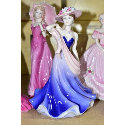 545 - FIVE BOXED COALPORT AUSTRALIAN EXCLUSIVE FIGURINES,  limited editions, comprising Margot 89/500, two... 