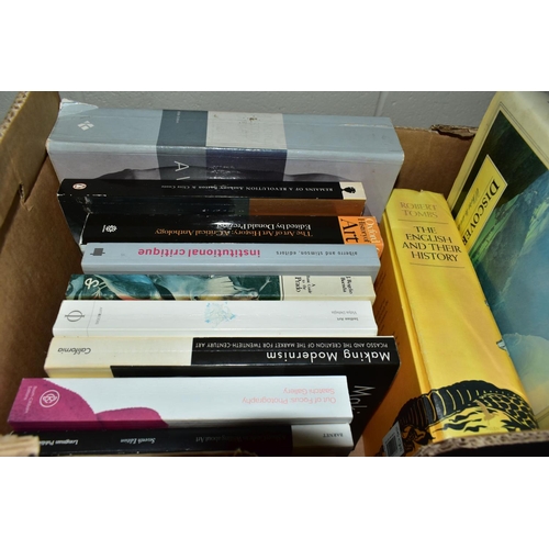 547 - THREE BOXES OF BOOKS, approximately sixty to seventy titles, mainly art and design, also travel, cla... 