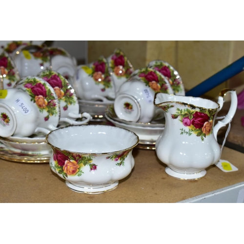 552 - ROYAL ALBERT 'OLD COUNTRY ROSES' PART TEA SET', comprising  of twelve teacups, ten saucers, nine sid... 