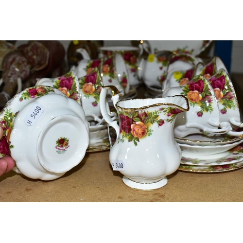 552 - ROYAL ALBERT 'OLD COUNTRY ROSES' PART TEA SET', comprising  of twelve teacups, ten saucers, nine sid... 