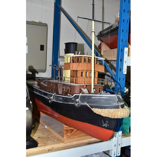 559 - A RADIO CONTROL TUG BOAT 'PERSEVERENCE', constructed from several different types of material includ... 