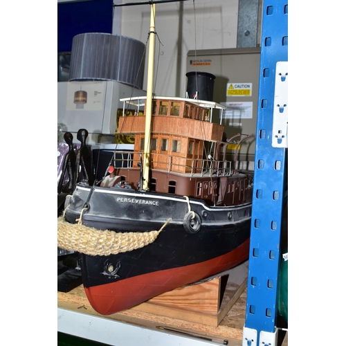 559 - A RADIO CONTROL TUG BOAT 'PERSEVERENCE', constructed from several different types of material includ... 