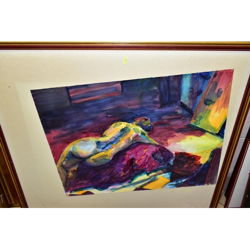 565 - FOUR PAINTINGS AND PRINTS, comprising Andras Kaldor signed limited edition print 'L'apres Midi', app... 