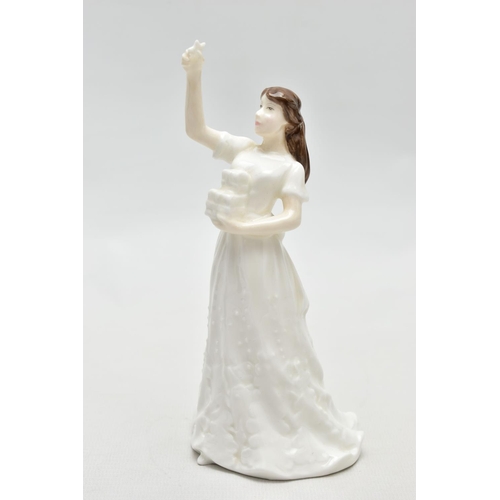 1072A - A ROYAL DOULTON LADY FIGURE 'HAPPY CHRISTMAS' FROM THE SENTIMENTS COLLECTION, HN4255, printed marks,... 