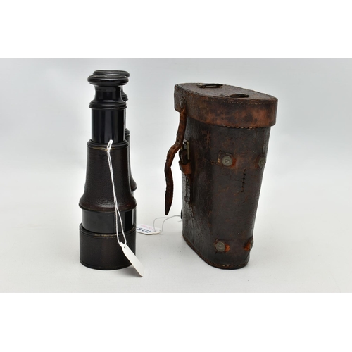 1128A - A PAIR OF WW1 BRITISH MILITARY ISSUE BINOCULARS ENGRAVED WITH A BROAD ARROW, also engraved with numb... 