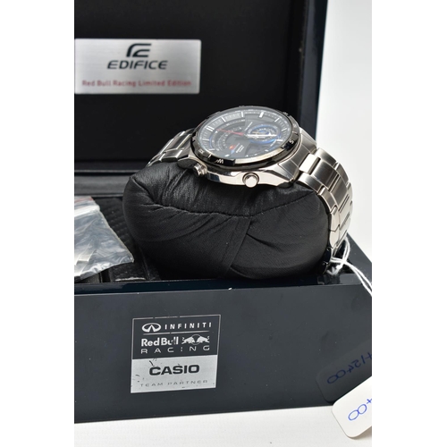 94 - A 'CASIO' INFINITI EDIFICE RED BULL RACING LIMITED EDITION WRISTWATCH, round dial, signed 'Red Bull ... 
