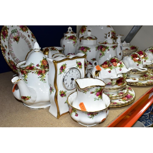 350 - A ROYAL ALBERT 'OLD COUNTRY ROSES' PATTERN TEA SET, comprising  six cups, six saucers, six tea plate... 