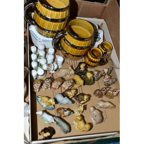 358 - TWO BOXES OF CERAMICS AND ASSORTED SUNDRIES, to include a pair of Prisma Zoom binoculars, two gilt f... 