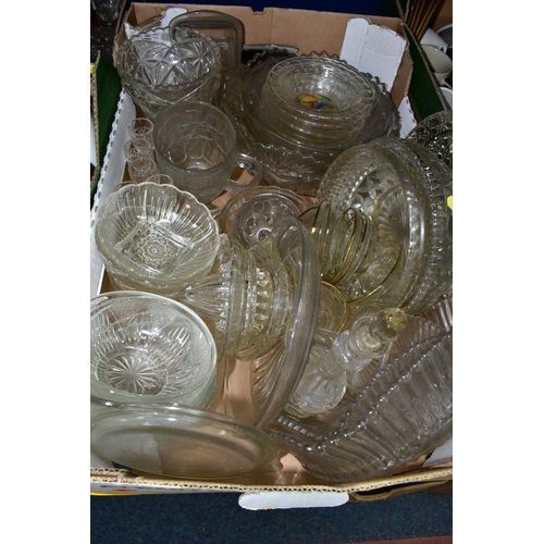 367 - FIVE BOXES OF ASSORTED CERAMICS AND GLASSWARE, including tea wares by Tuscan China, Pendant and Roya... 