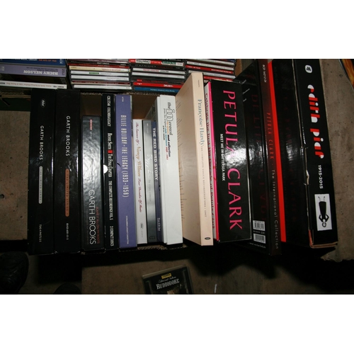 1004 - TWO TRAYS CONTAINING APPROX ONE HUNDRED AND FIFTY CDs AND CD BOXSETS including Petula Clark, Billie ... 