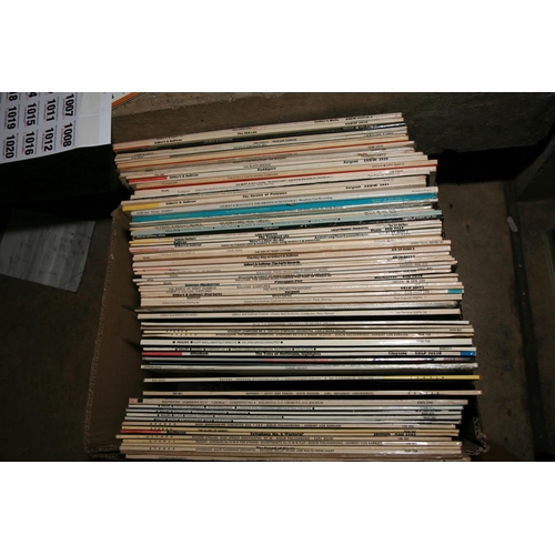 1006 - TWO TRAYS CONTAINING APPROX ONE HUNDRED AND THIRTY LPs AND LP BOXSETS OF CLASSICAL AND OPERATIC MUSI... 