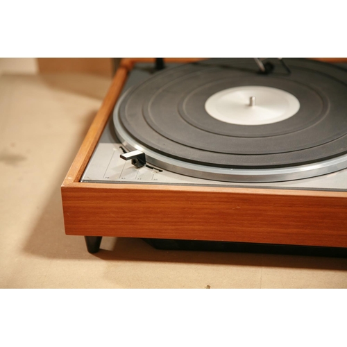 901 - A GOLDRING LENCO GL75 TRANSCRIPTION TURNTABLE with teak plinth and smoked plexi glass cover ( PAT pa... 