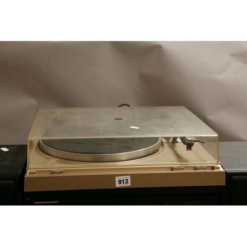 912 - A YAMAHA A-500 NATURAL SOUND AMPLIFIER, a Marantz TT1200 Turntable, a Marantz CD40 CD player (no pow... 