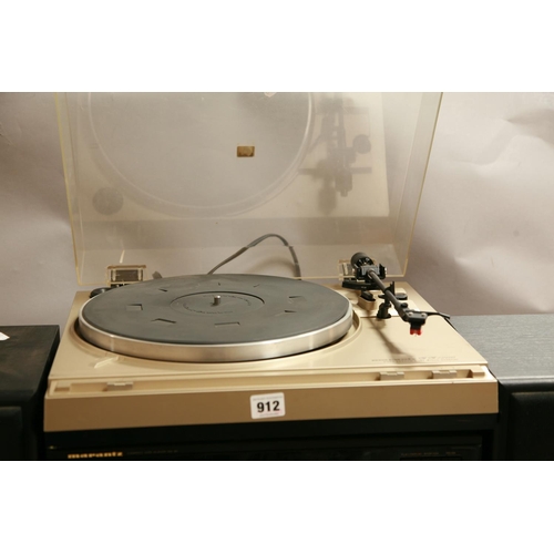 912 - A YAMAHA A-500 NATURAL SOUND AMPLIFIER, a Marantz TT1200 Turntable, a Marantz CD40 CD player (no pow... 