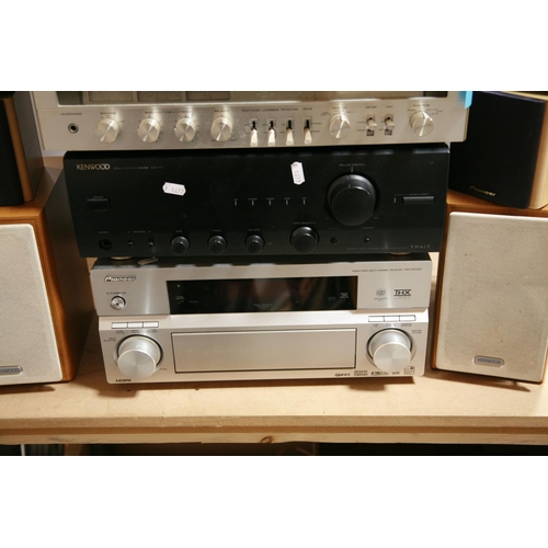 918 - A SELECTION OF COMPONANT HI FI AND AV EQUIPMENT including a Kenwood KAF-1010 Amplifier, a Sony STR-V... 