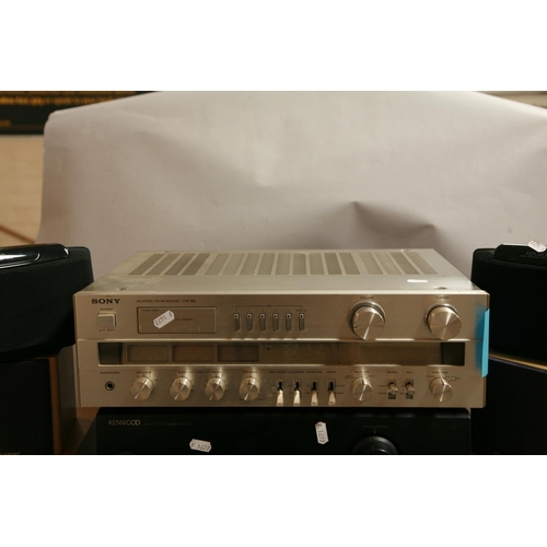 918 - A SELECTION OF COMPONANT HI FI AND AV EQUIPMENT including a Kenwood KAF-1010 Amplifier, a Sony STR-V... 