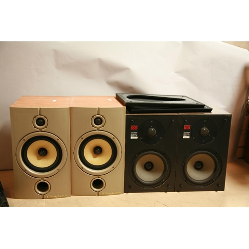 921 - A PAIR OF WHARFDALE DIAMOND 8.2 SPEAKERS and a pair of Celestion Ditton 100 speakers ( untested)