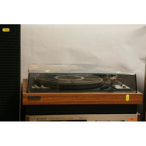 922 - A VINTAGE COMPONANT HI FI including a Trio KR-4600 Receiver Amplifier, a Trio KX-620 single Tade Dec... 