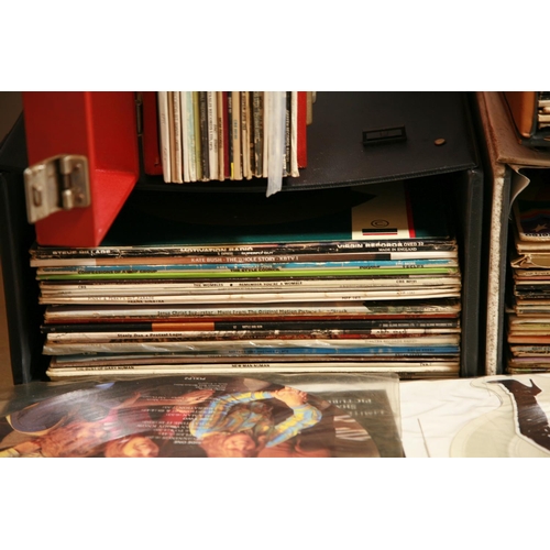 935 - FOUR RECORD CASES CONTAINING OVER ONE HUNDRED AND TEN LPs AND 12in SINGLES items of note include Aqu... 