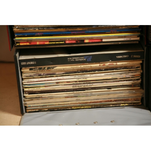 937 - FIVE RECORD CASES CONTAINING OVER ONE HUNDRED AND FORTY LPs, 12in SINGLES AND A CD BOXSET by Bob Dyl... 