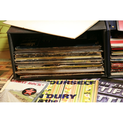 939 - TWO RECORD CASES CONTAINING OVER SIXTY ROCK, PUNK AND POST PUNK ROCK MUSIC including Give em enough ... 