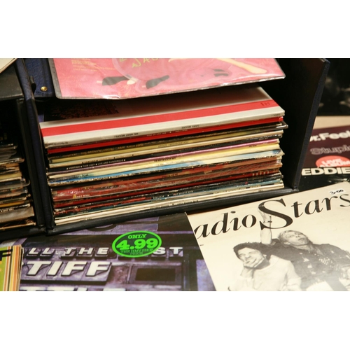 939 - TWO RECORD CASES CONTAINING OVER SIXTY ROCK, PUNK AND POST PUNK ROCK MUSIC including Give em enough ... 