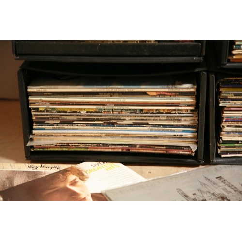 941 - FOUR RECORD CASES CONTAINING OVER ONE HUNDRED AND FORTY LPs AND 12in SINGLES including Moody Blues, ... 