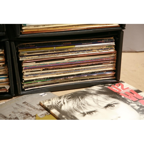 941 - FOUR RECORD CASES CONTAINING OVER ONE HUNDRED AND FORTY LPs AND 12in SINGLES including Moody Blues, ... 