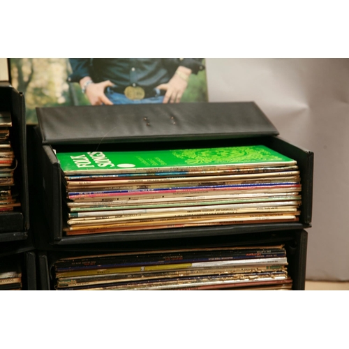 941 - FOUR RECORD CASES CONTAINING OVER ONE HUNDRED AND FORTY LPs AND 12in SINGLES including Moody Blues, ... 