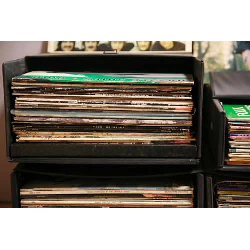 941 - FOUR RECORD CASES CONTAINING OVER ONE HUNDRED AND FORTY LPs AND 12in SINGLES including Moody Blues, ... 