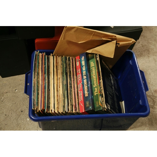 946 - A TRAY CONTAINING OVER EIGHTY LPs, 12in SINGLES, CDs and boxsets including Who are You and the Story... 