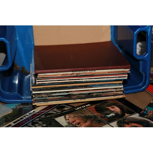 960 - A TRAY CONTAINING FORTY LPs , 12in SINGLES AND A CD including Living in the Past by Jethro Tull, Tre... 