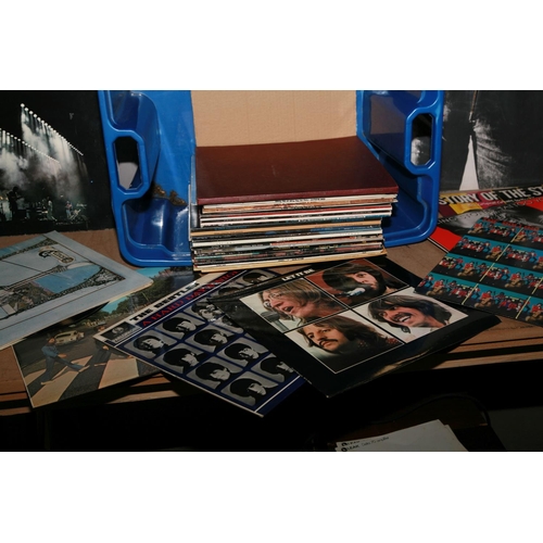 960 - A TRAY CONTAINING FORTY LPs , 12in SINGLES AND A CD including Living in the Past by Jethro Tull, Tre... 