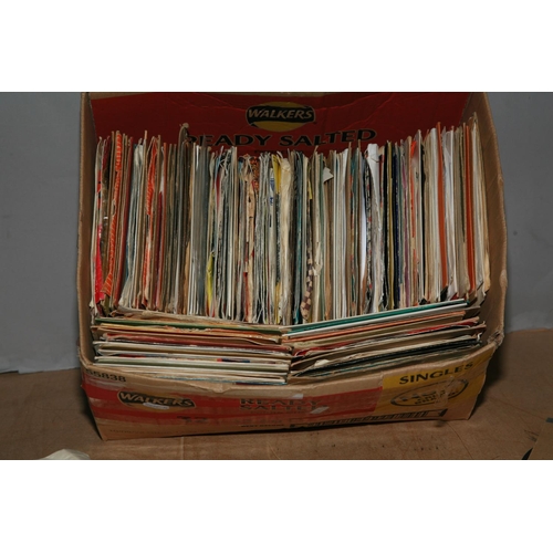 965 - A TRAY CONTAINING OVER TWO HUNDRED 7in SINGLES including Cliff Richard , The Shadows, Elvis Presley,... 